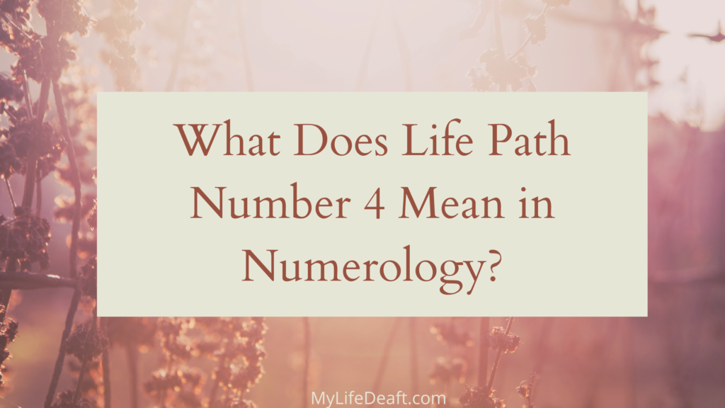 life path number 4 meaning