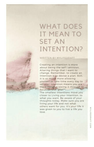 What Does It Mean to Set An Intention?