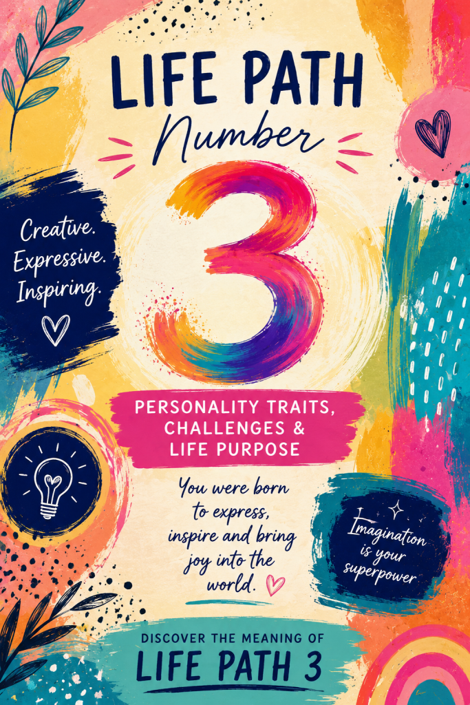 Life Path Number 3 Pinterest Post