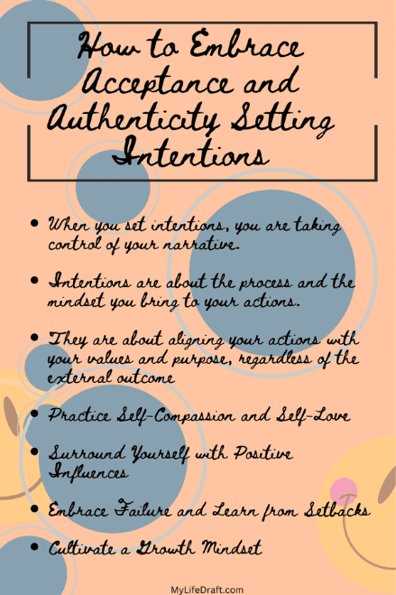 How to Embrace Acceptance and Authenticity Setting Intentions