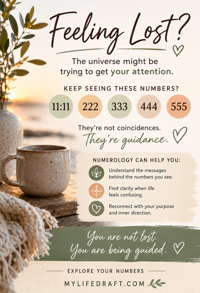 Coffee mug relaxing atmosphere numerology repeated numbers